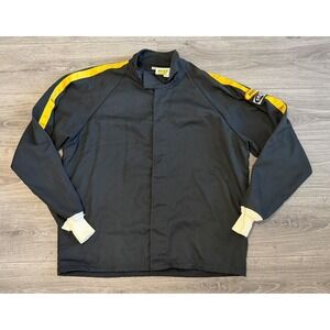 Vtg Deist Racing Safety‎ Fire Jacket SFI 3-2A/1 Yellow/Black Flame Resistant XL